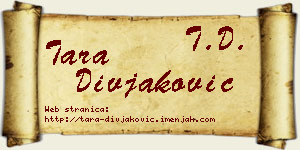 Tara Divjaković vizit kartica